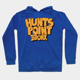 Hunts Point Bronx NYC: Bold Block Letter Comic Style Hoodie